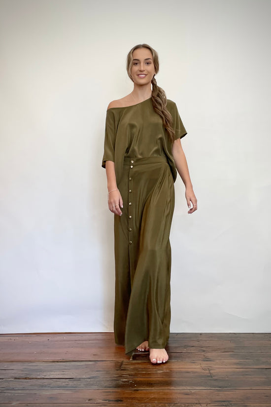 Image Title Silk Crepe De Chine Lazy Days Silk Tee